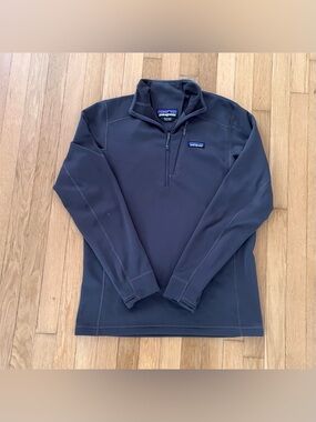 Patagonia Quarter Zip Sweater Men’s Polartec Fleece Medium Grey Fall 2018